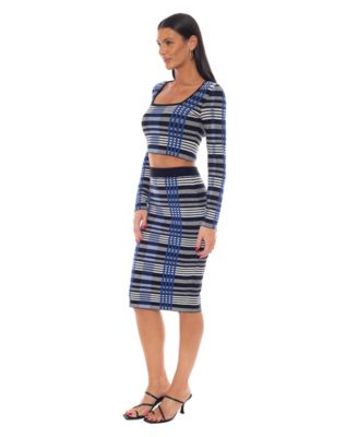 Women's Plaid Two Piece Sweater Dress