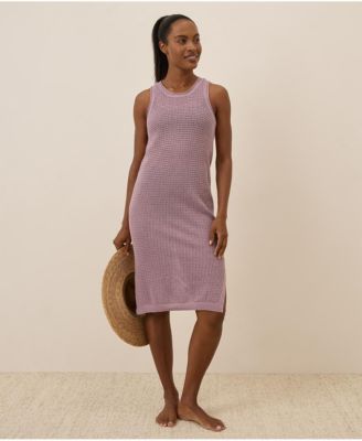 Women's Beachside Linen Crochet Cover-Up