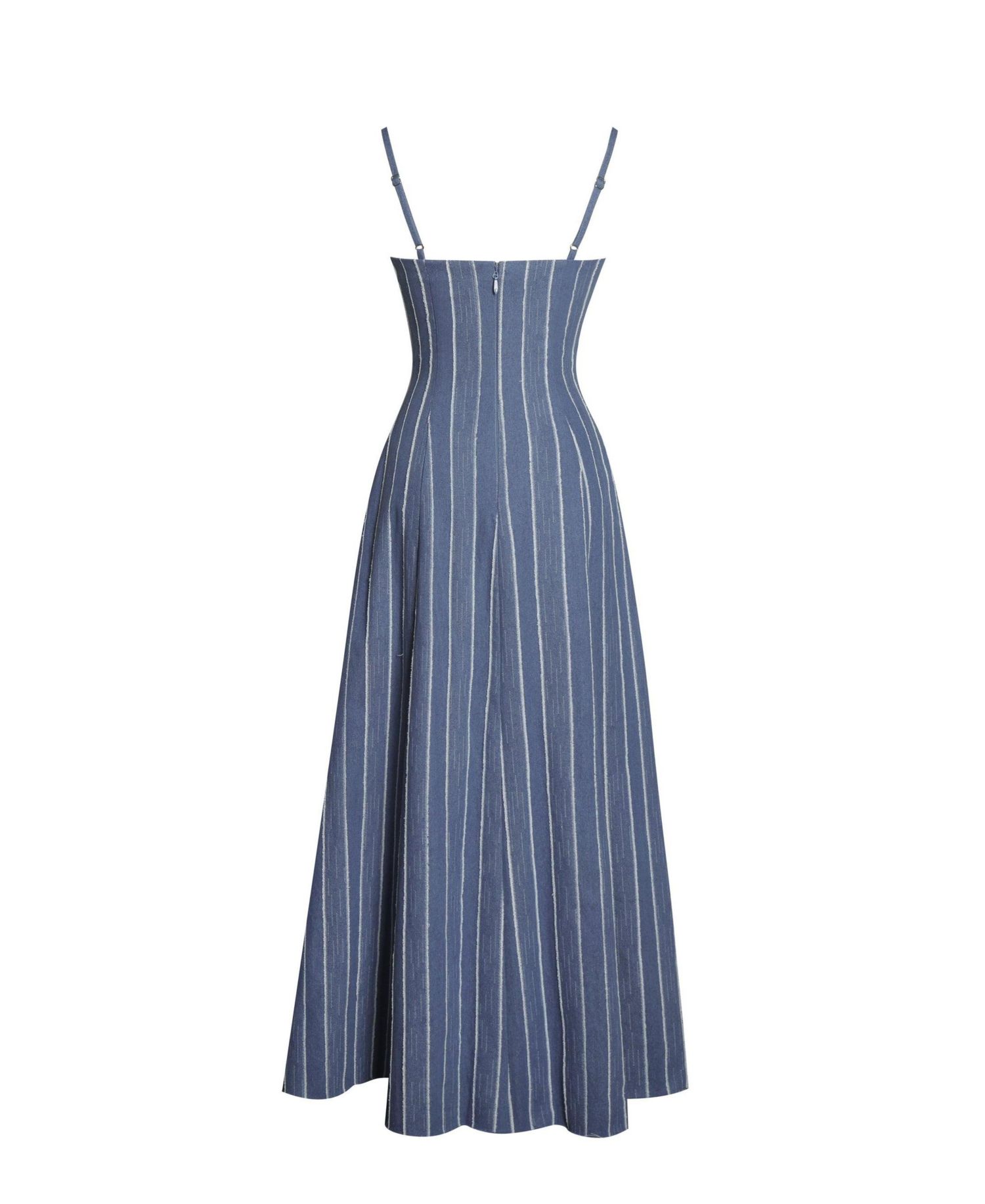 Women's Abygail Stripe Cotton Denim Maxi Dress