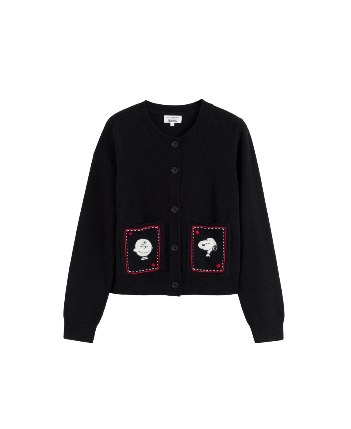 Chinti & Parker Women's Wool Cashmere Snoopy Charlie Brown Cardigan