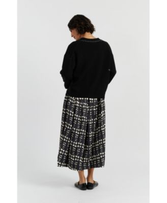 Women's Wool Cashmere Queen of Hearts Cardigan