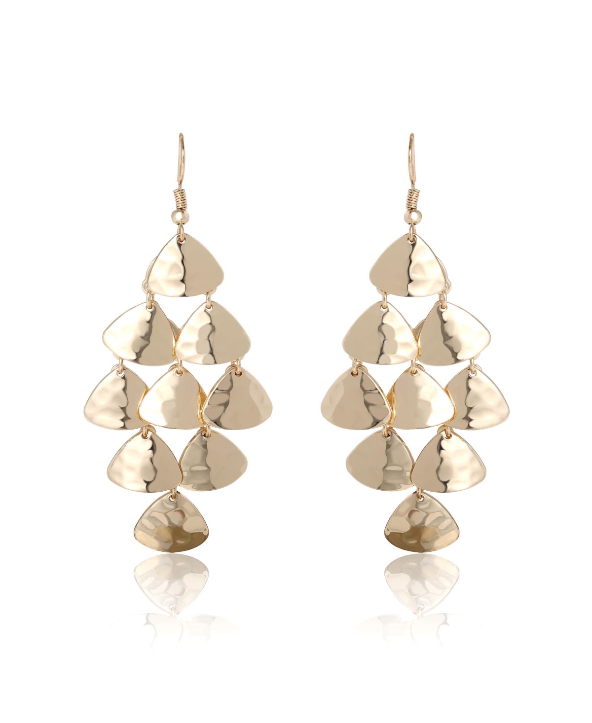 Bcbg Generation Layered Triangle Drop Earrings - Gold