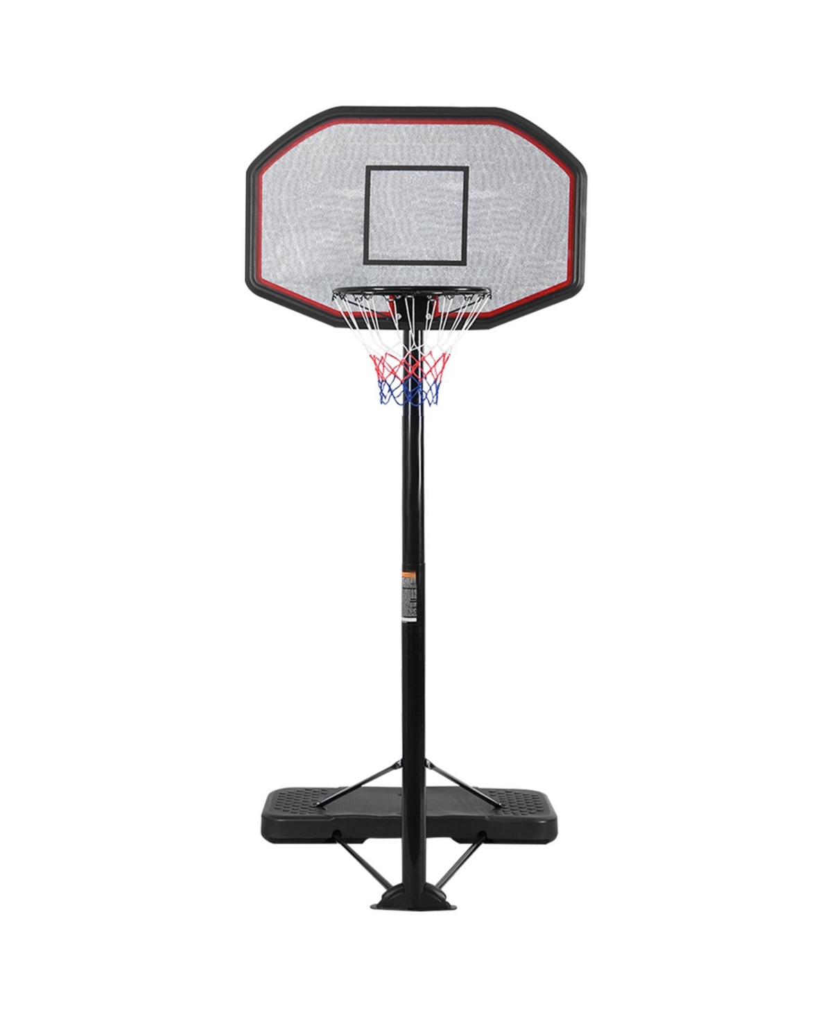 43 Inch Indoor Outdoor Height Adjustable Basketball Hoop - White