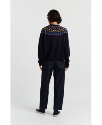 Women's Wool Cashmere Star Yoke Sweater