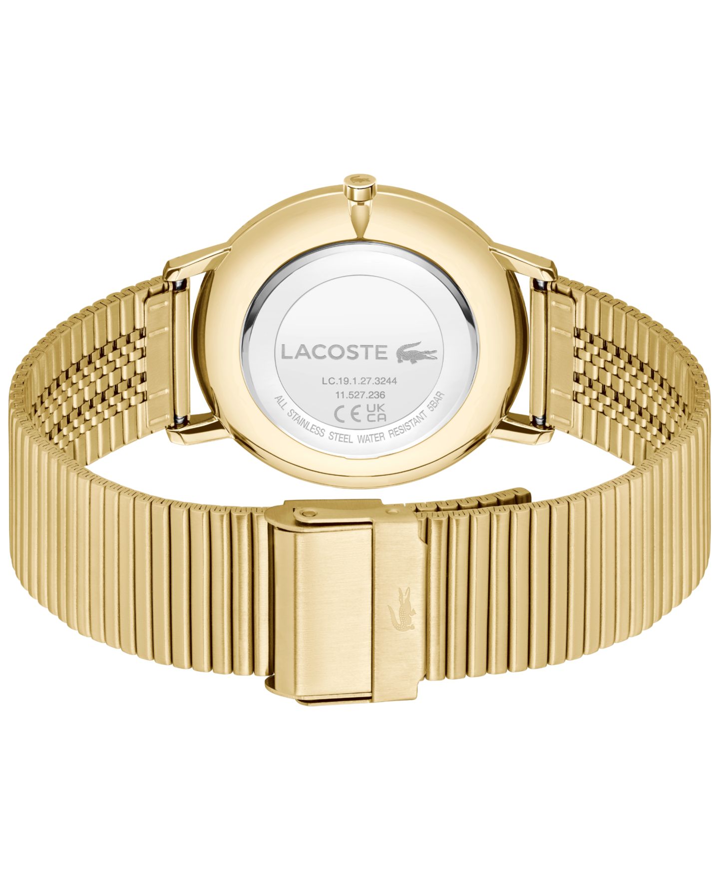 Мужские часы Lacoste Crocorigin Gold Tone Stainless Steel Bracelet Watch, 40.5mm — фото 2
