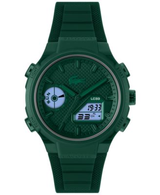 Men's LC33 Green Silicone Strap Watch, 44.8mm