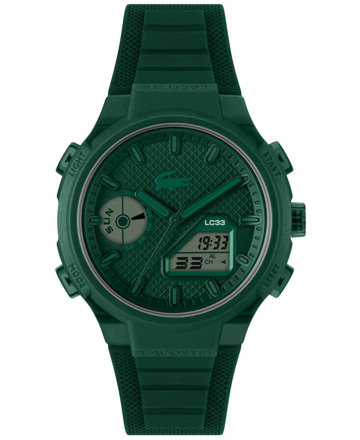 Men's LC33 Green Silicone Strap Watch, 44.8mm - Green