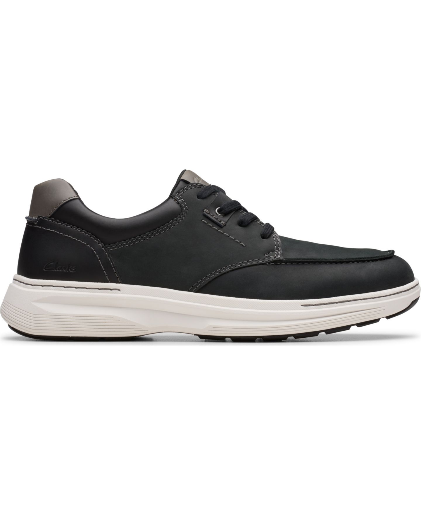 Мужские кроссовки Clarks Craftwell Moc Dress Casual Lace Up, цвет: Чёрный кожаный — фото 2