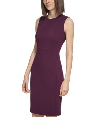 Women's Crewneck Sleeveless Sheath Dress