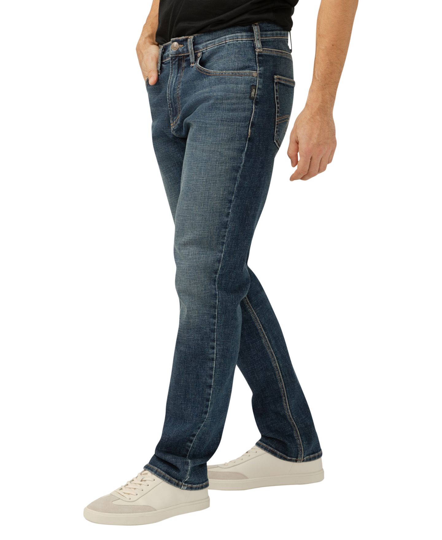 Мужские джинсы Silver Jeans Co. Machray Athletic Fit Straight Leg Luxe Heritage, цвет: Теневой — фото 2