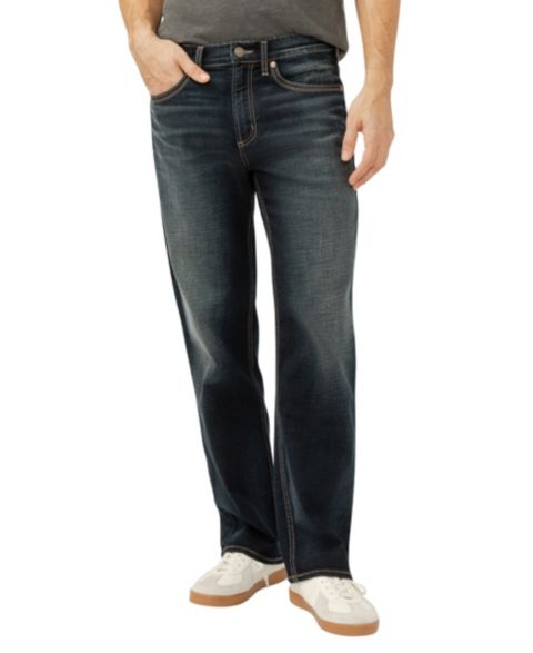 Мужские джинсы Silver Jeans Co. Gordie Relaxed Fit Straight Leg Luxe Heritage, цвет: Bull