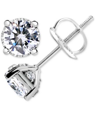 TruMiracle - Diamond Solitaire Stud Earrings (1-1/4 ct. t.w.)