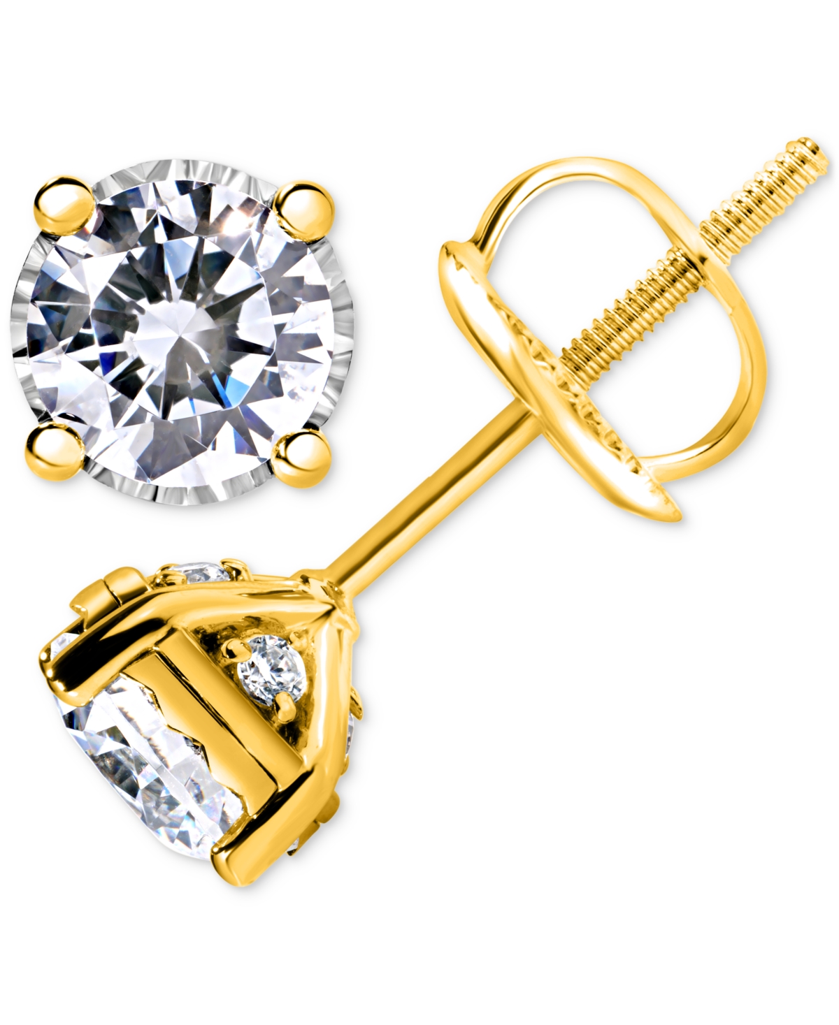 Trumiracle Diamond Stud Earrings (1-1/4 Ct. T.w.) In 14k White, Yellow Or Rose Gold In Gold