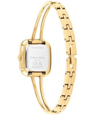 Women's CK Adore Gold Tone Stainless Steel Bangle Bracelet Watch 20.8mm