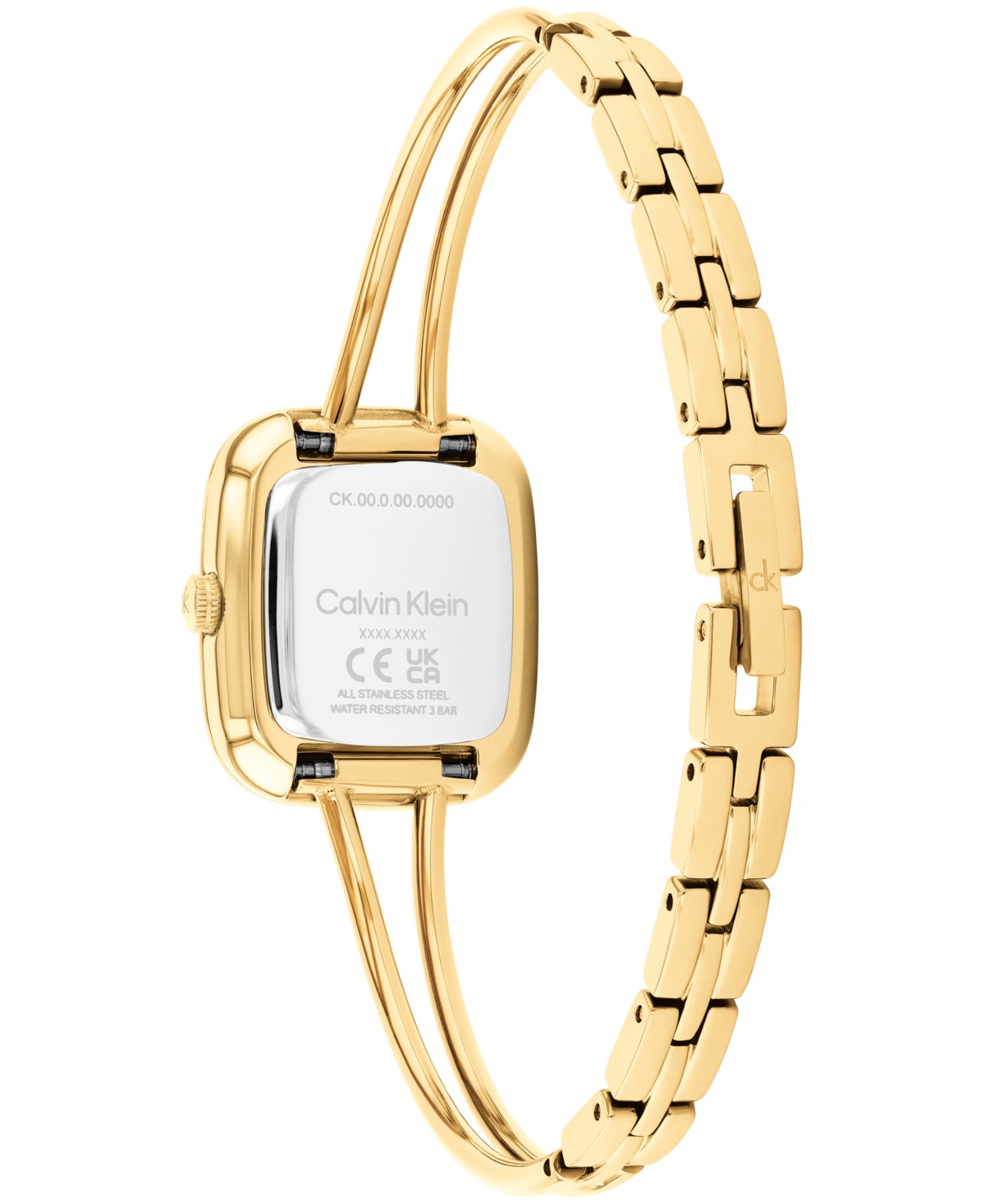 Женские часы Calvin Klein Women's CK Adore Gold Tone Stainless Steel Bangle Bracelet Watch 20.8mm — фото 4