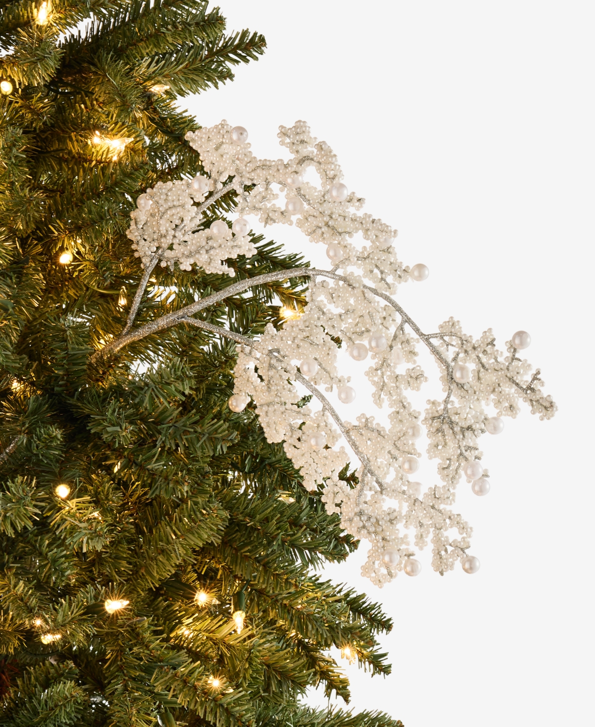 Holiday Lane Gilded Glamour Beaded Metallic Pick Ornament, Macy's Exclusive In Transparent