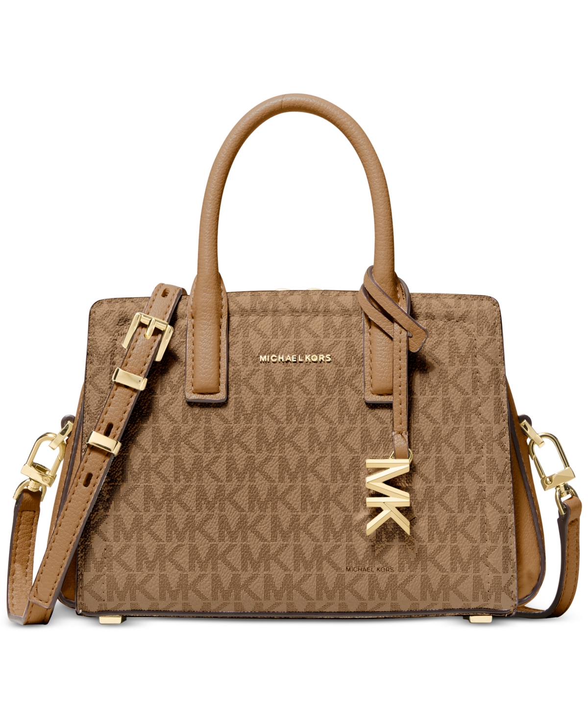 Michael Kors Michael  Laila Extra-small Signature Logo Crossbody Bag In Brown