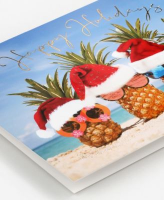 Pineapple Santas Holiday Boxed Cards