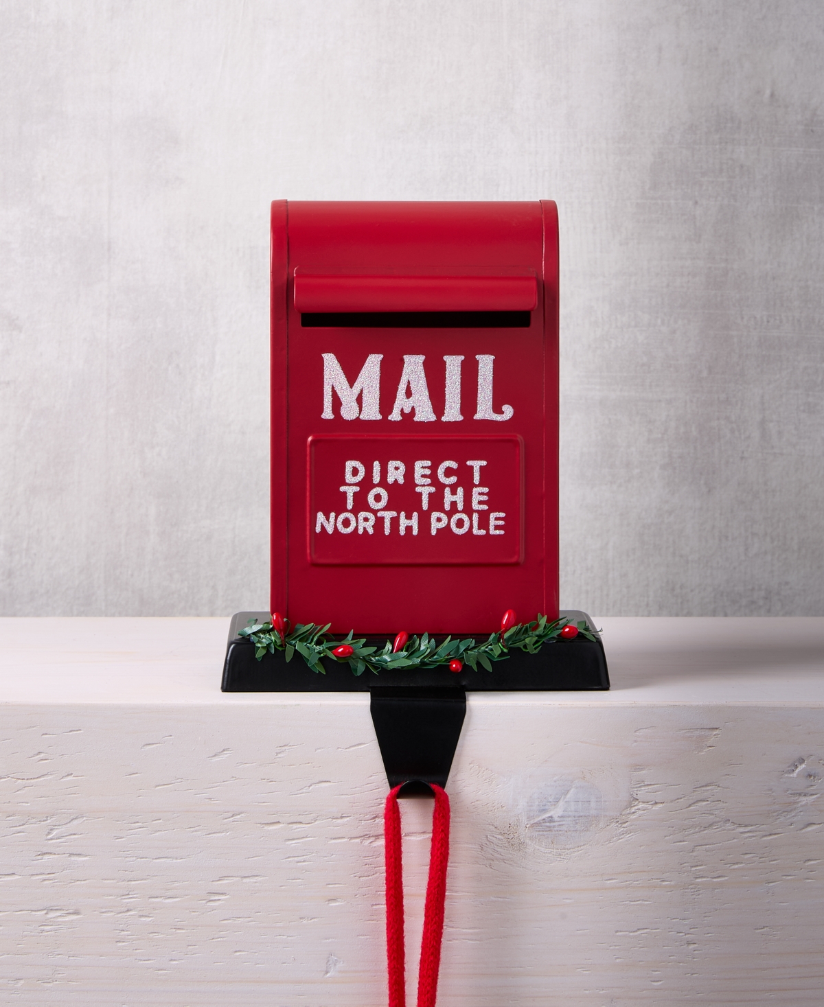 Holiday Lane Heritage Santa Mail Box Stocking Holder, Macy's Exclusive