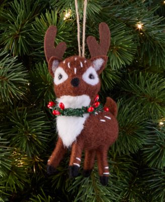 Tiny Tidings Fabric Deer Ornament, Macy's Exclusive