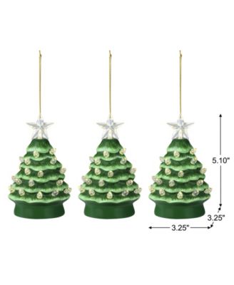Nostalgic Tree Ornaments with Lights, Set of 3