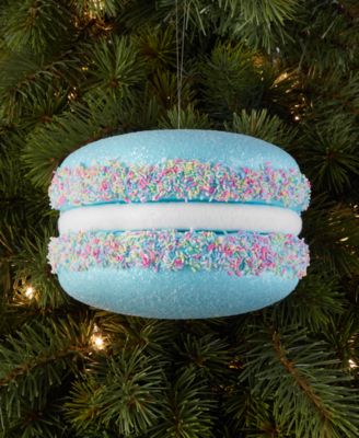 Sugar Plum Large Blue Macron With Sprinkles Ornament, Macy's Exclusive 