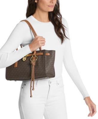 Michael Kors Hamilton Moderne Medium Signature Logo Satchel Bag
