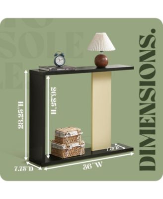 Indio Console Table, Entryway Sofa Table with Storage Shelf for Hallway, Entryway, Living Room, Foyer