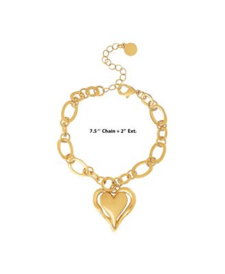 Bold Heart Pendant Bracelet