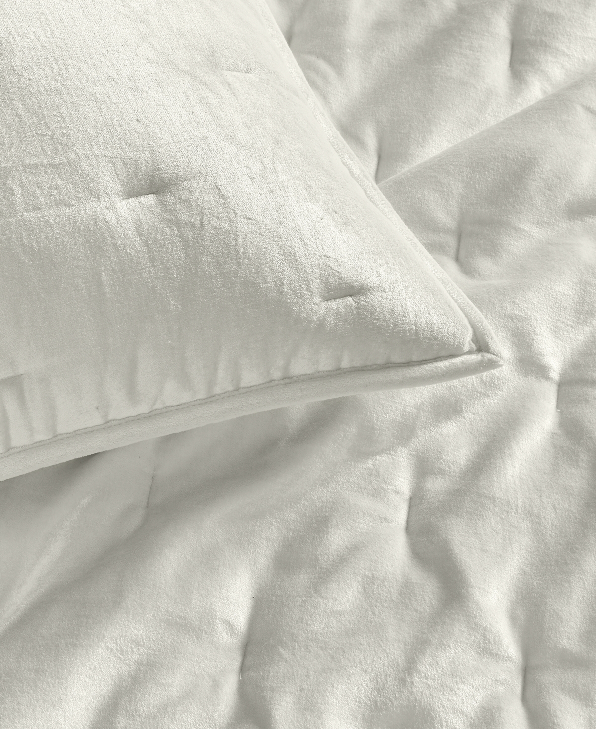 Hotel Collection Velvet 3-pc. Coverlet Set, King, Macy's Exclusive In White