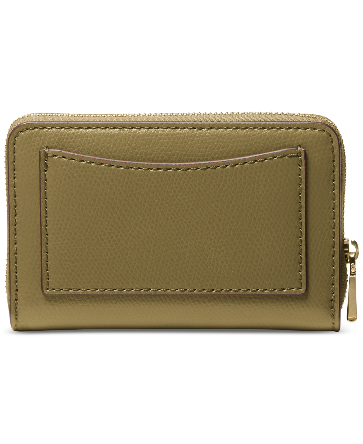 Michael Kors Michael  Jet Set Small Zip Around Card Case In Green