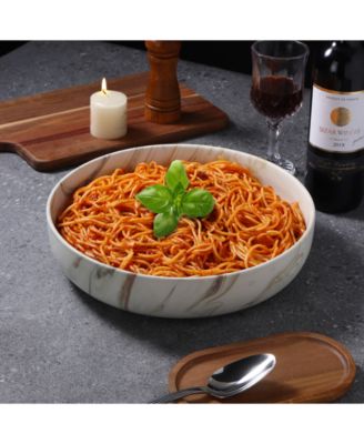 Shiny Marble Pattern Serving Bowl, 96-oz.
