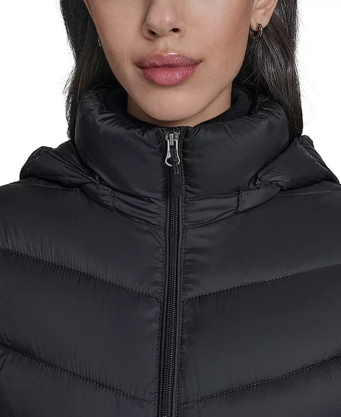 Women's Packable Hooded Puffer Coat - thumbnail 5