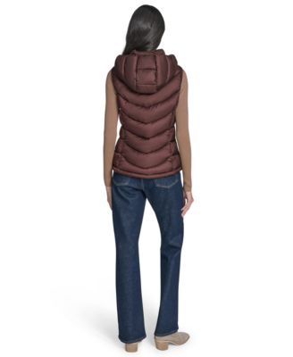 Women's Packable Hooded Puffer Vest, Created for Macy's
