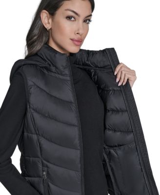 Women's Packable Hooded Puffer Vest, Created for Macy's