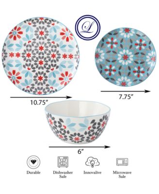 Floral 12-Pc. Dinnerware Set, Service for 4