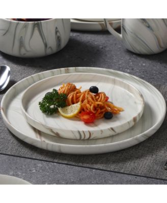 Matte Marble Look 12-Pc. Dinnerware Set, Service for 4