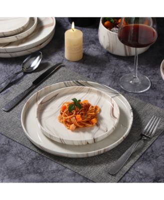 Shiny Marble Look 12-Pc. Dinnerware Set, Service for 4