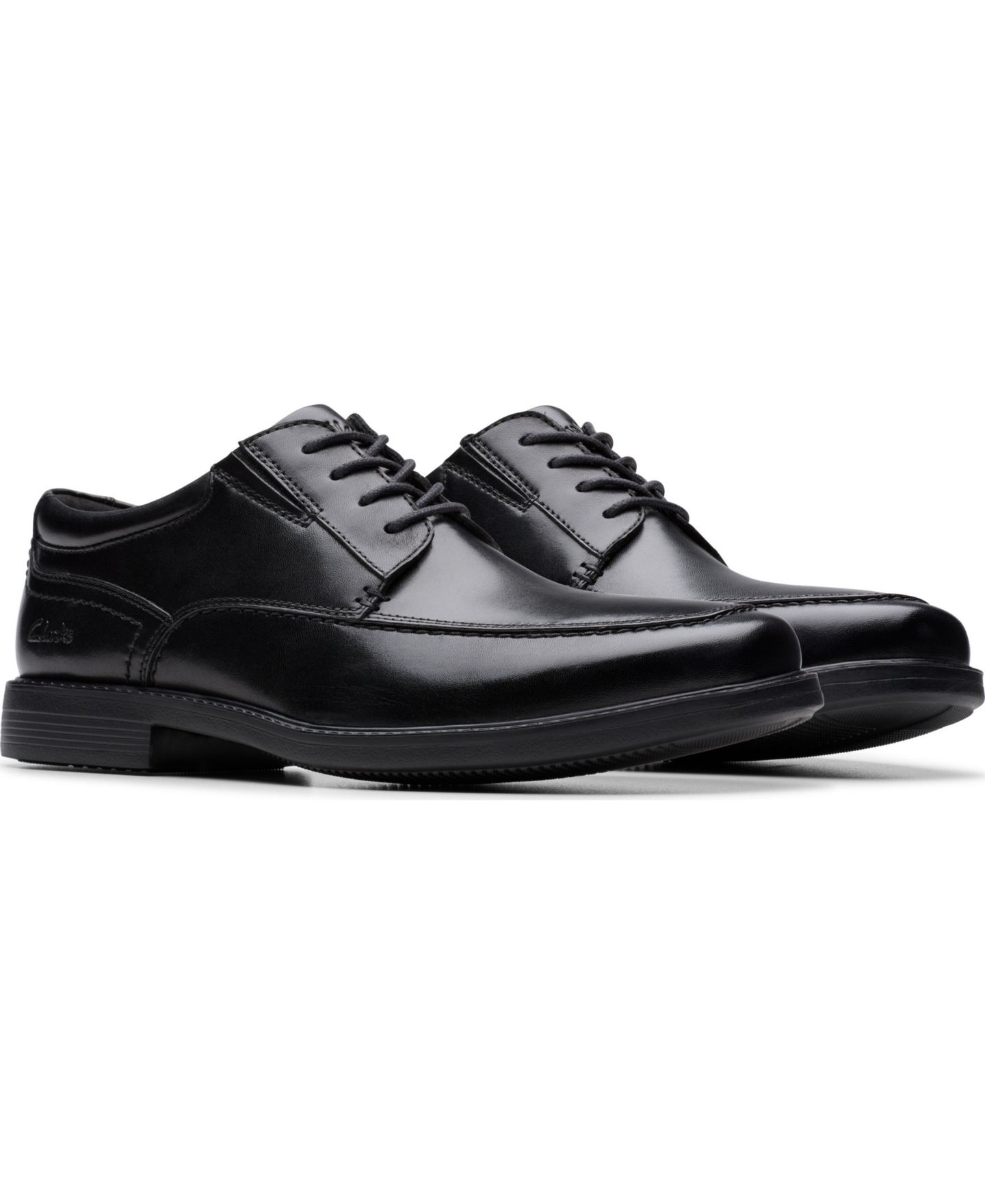 Мужские туфли Clarks Dresslite Apron Dress Shoe, цвет: Чёрный кожаный — фото 3