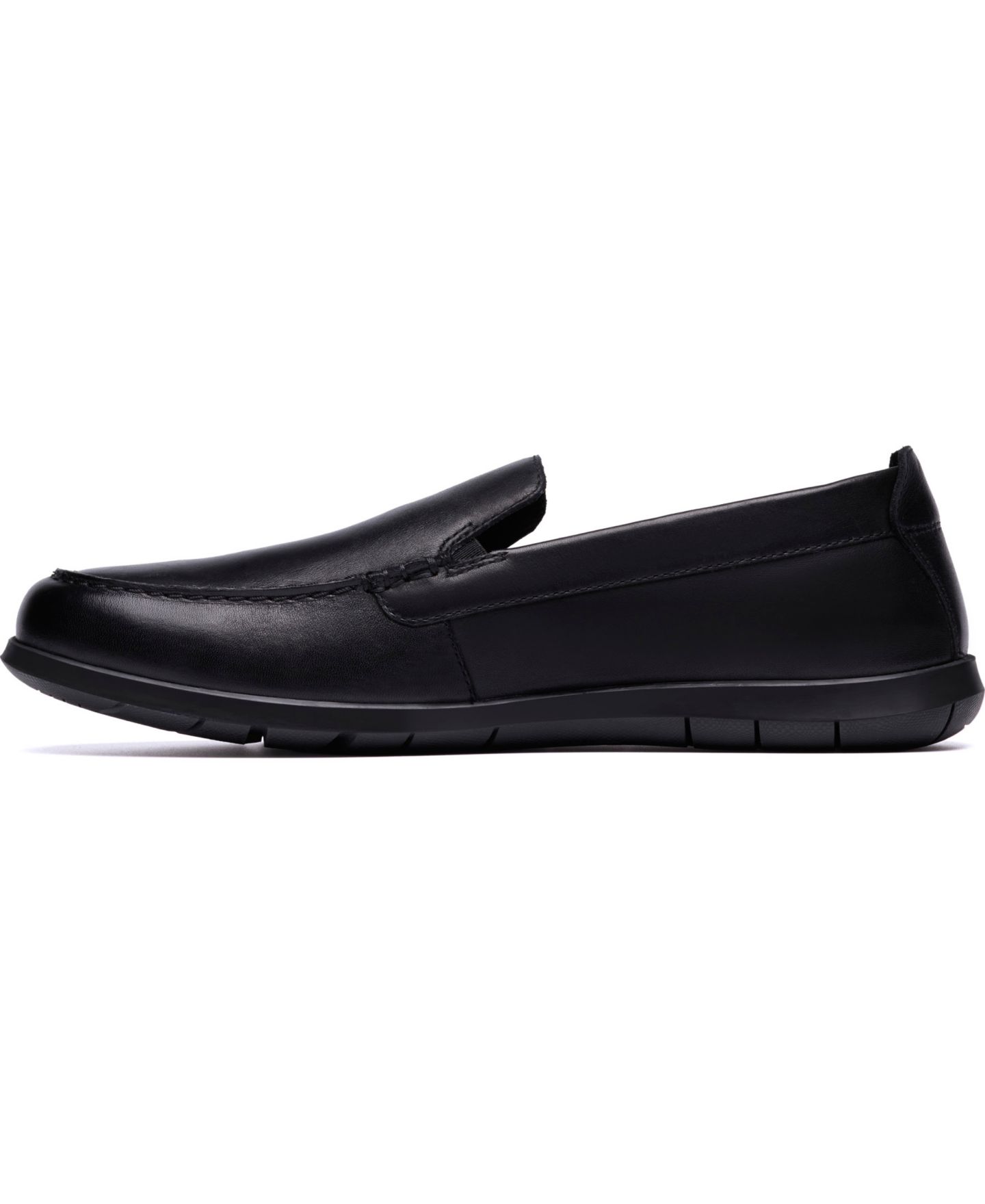 Мужские туфли Clarks Collection Flexway Step Slip On, цвет: Чёрный гладкий кожаный — фото 6