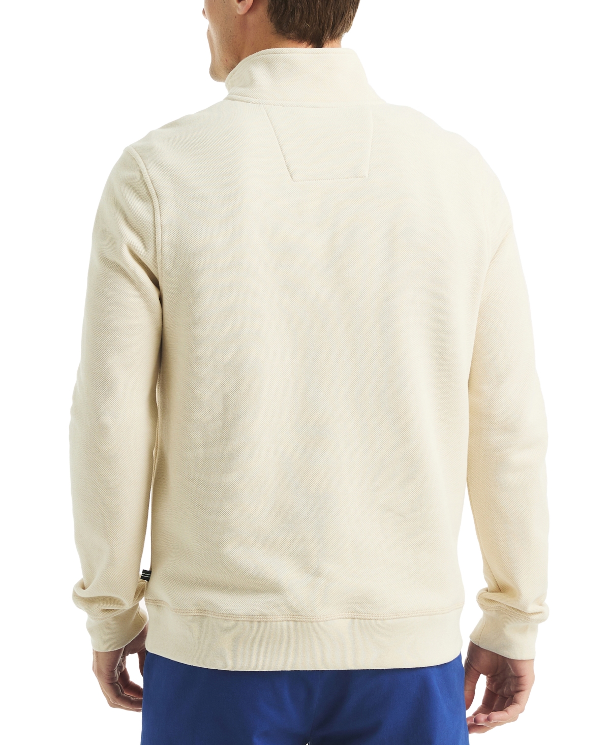 Nautica Mens Quarter-zip Fleece Sweatshirt In Neutral