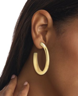 Medium Modern Purity C-Hoop Earrings, 1.97" 