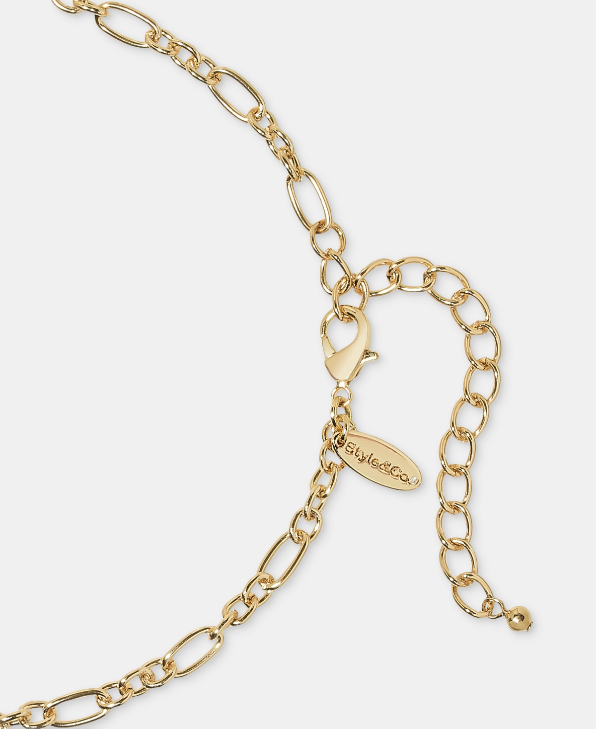 Style & Co Shaky Bead And Disc Pendant Necklace, Macy's Exclusive In Brown