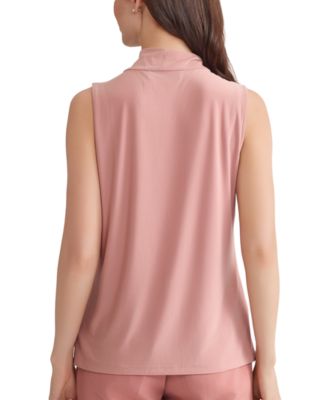 Women's Twisted V-Neck Sleeveless Top
