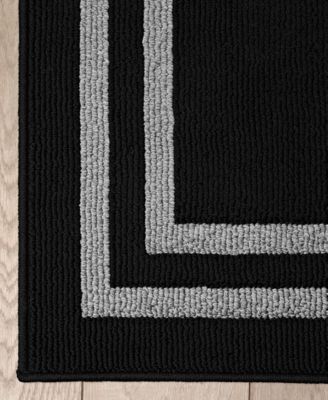 Double Line Border Tufted Runner Rug, 30" x 120"