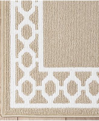Christine Trellis Border Tufted Runner Rug, 30" x 120"