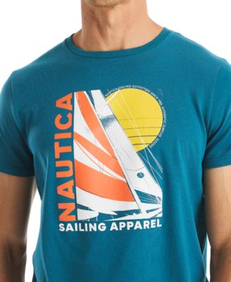 Men's Short Sleeve Modern Sailboat Graphic T-Shirt