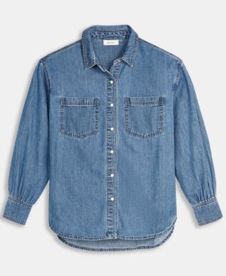 Women's Denim Patch Pocket Shirt, Macy's Exclusive