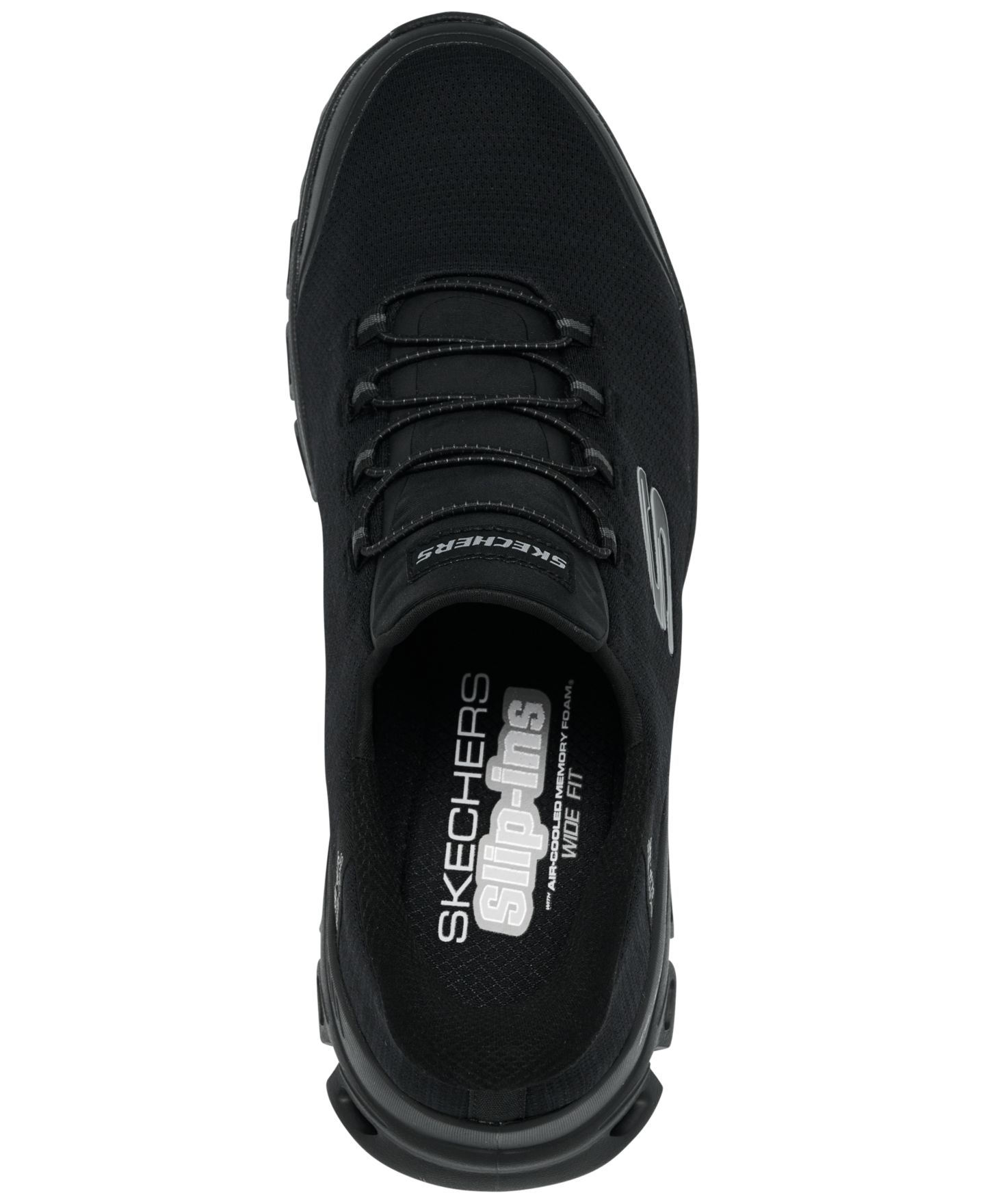 Мужские кроссовки Skechers Slip-Ins: Glide-Step Zefyr Wide-Width Walking, цвет: Чёрный — фото 5
