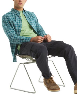 Men's Long Sleeve Plaid Button-Down Shirt